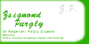 zsigmond purgly business card